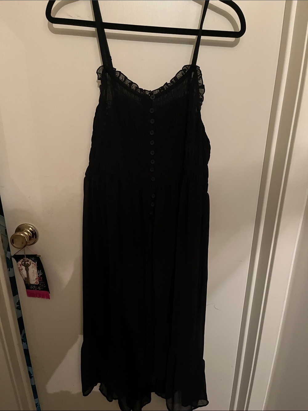 Torrid Black Lace-Trim Spaghetti Strap Tunic